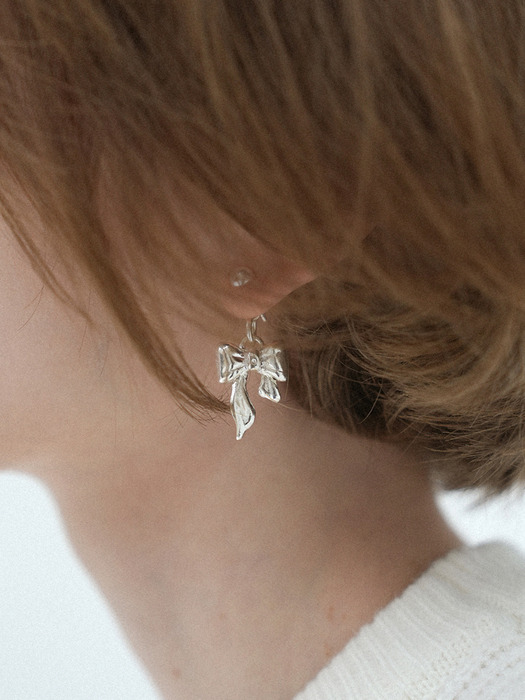 [SILVER 925] HOLIDAY BOW EARRING 03