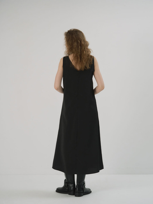 V-choker Dress_black