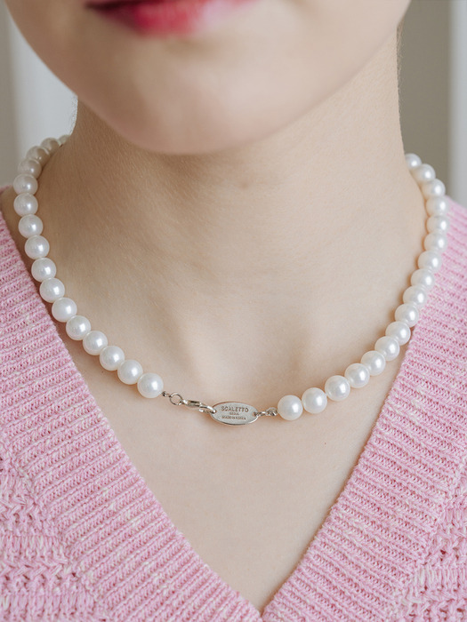 WIL203 Shining Crystal Pearl Necklace