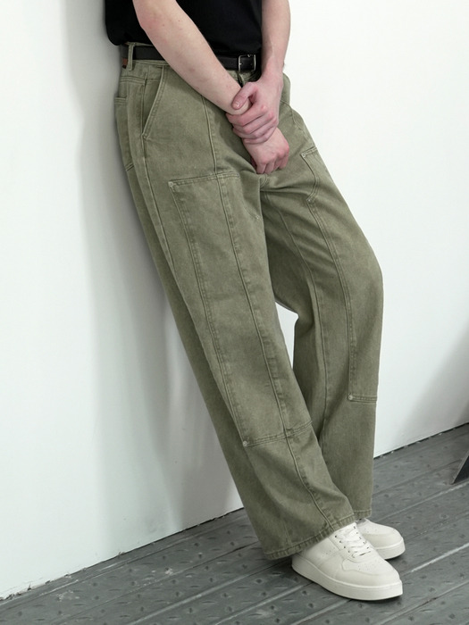 M223 PIGMENT CARPENTER WORK PANTS_KHAKI