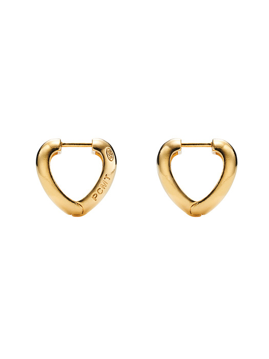 #006 Heart Ring Earring _ GD