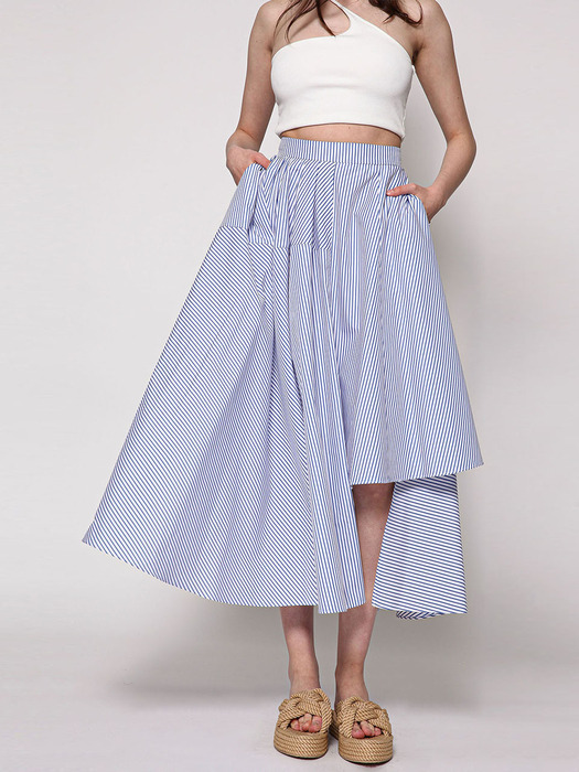 Annabel Skirt _ Blue Stripe