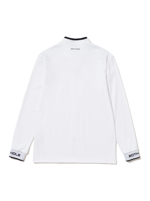 어깨 소매 YOKO 로고 배색 티셔츠 [WHITE]
