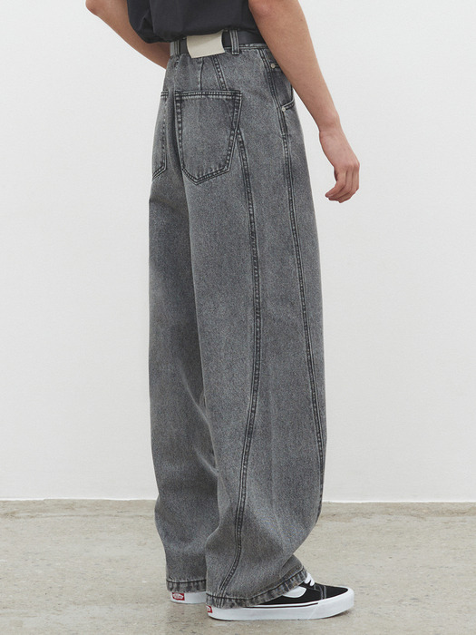 Curved Wide Jeans DCPT033STNGray