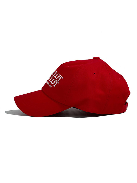 Slogon logo ball cap - red