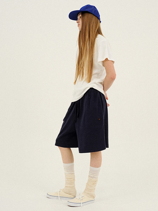 [10차 리오더] POINTELLE LOW RISE BERMUDA SHORTS_NAVY BLUE