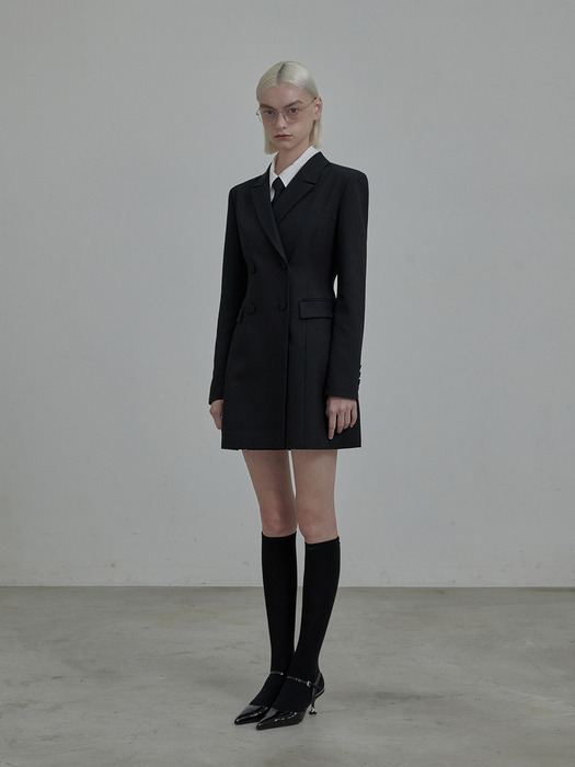 Jenn suit jacket dress - Black