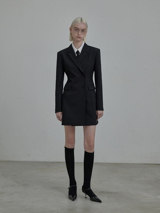 Jenn suit jacket dress - Black