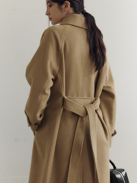 Belted Balmacaan Long Coat_2color