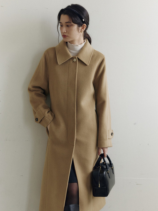 Belted Balmacaan Long Coat_2color