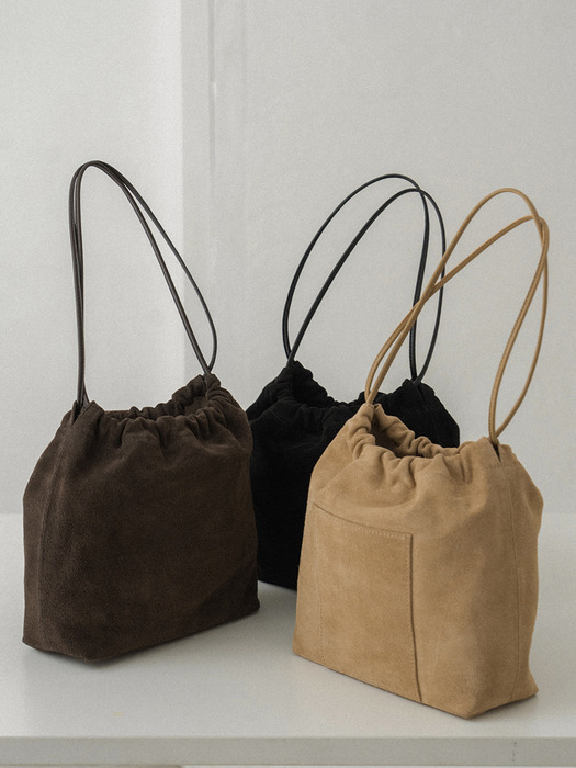 JOY SUEDE COW LEATHER BAG_BROWN