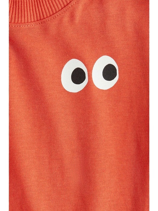 코튼 티셔츠 루즈핏 오렌지/눈 1293963003
