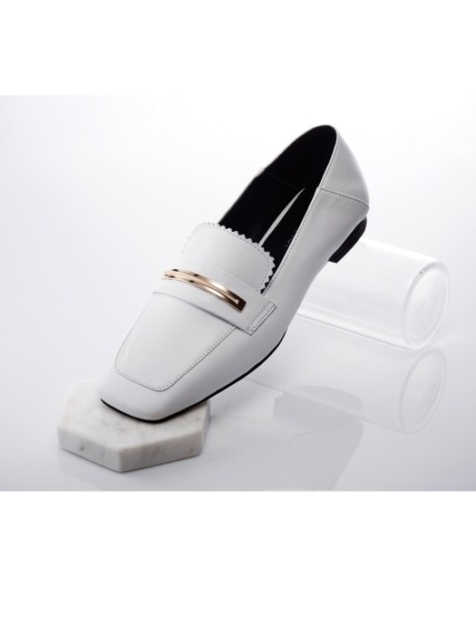 Mule loafers-MD1006 White