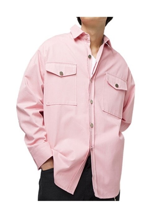 스티치 트러커 자켓(핑크)