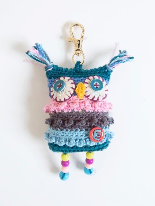 Owl doll Keyring (bluegreen)