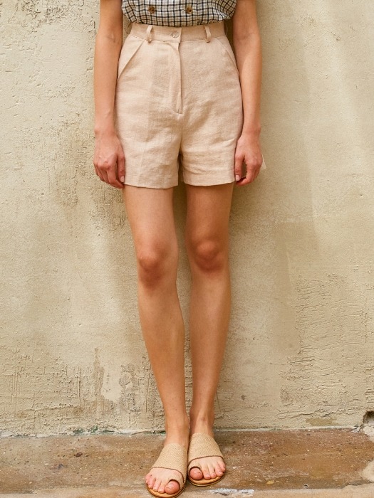 [by joorti] J231 린넨100% shorts (beige)