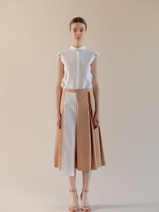 Brown Palette Unbalance Skirt (TESSK21)
