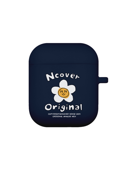 Flower graphic-navy(airpods jelly case)