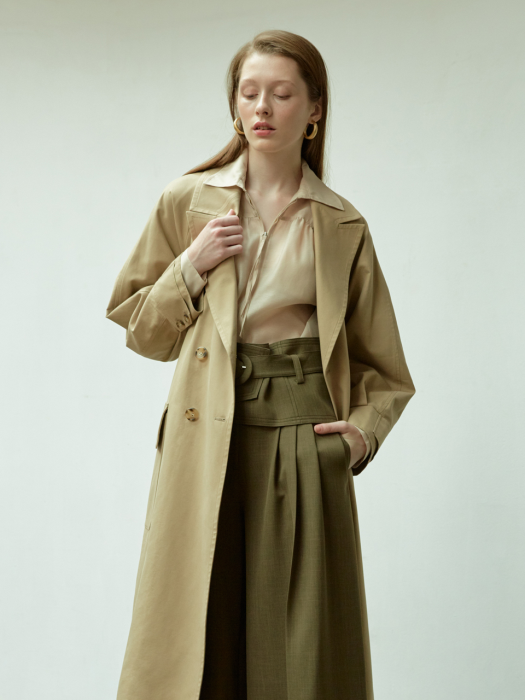 raglan sleeve trench coat