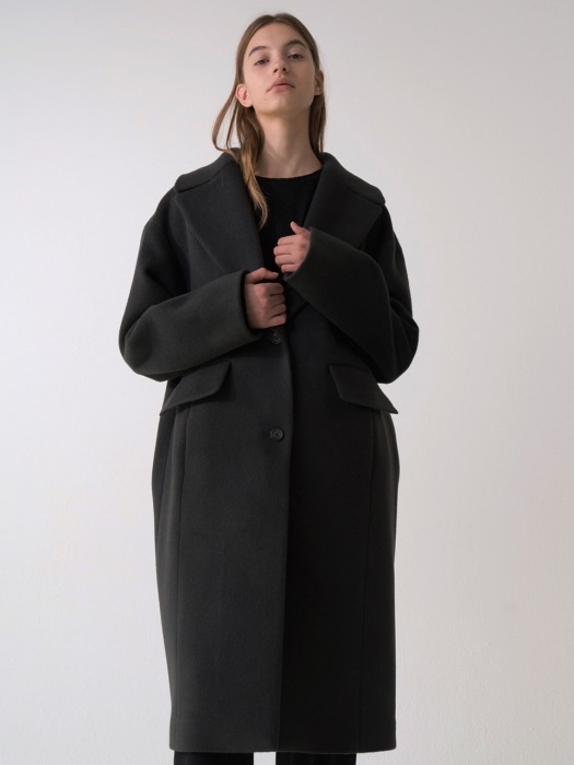 wool coat (deep gray)
