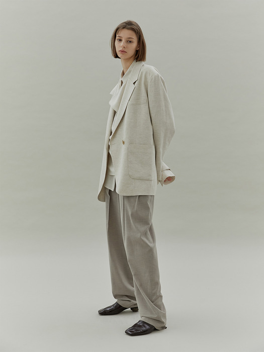 20SS LINEN JACKET - NATURAL