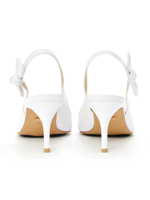 Ribbon Slingback_White