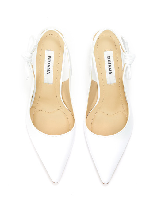 Ribbon Slingback_White