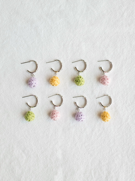 Pastel drop candy ball earring