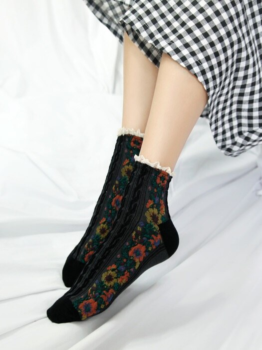 Retro Mood Floral Socks 3SET