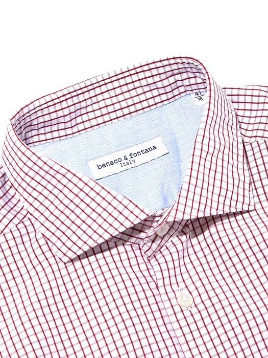 Square Pattern Slim-fit Shirts_RE