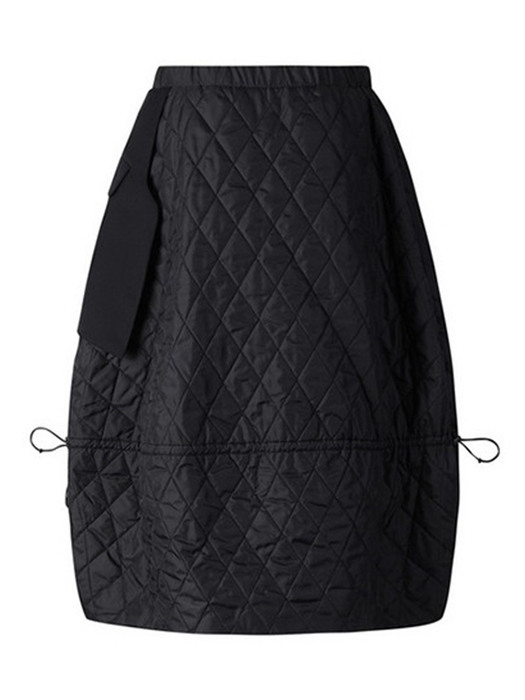 Drawstring quilted skirt _RQKAW19885BKX