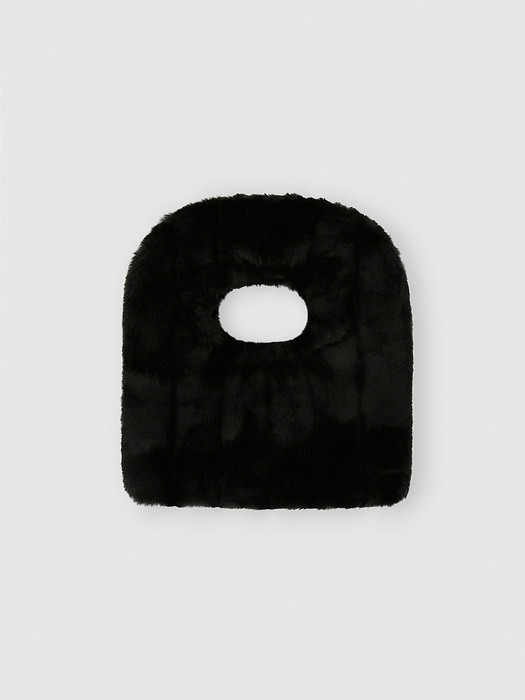 MICRO FAUX-FUR TOTE (BLACK)