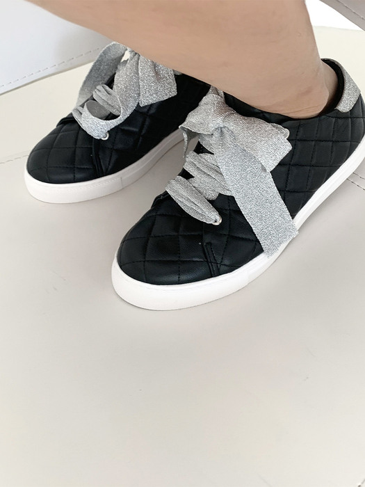 Silver Fox Black Sneakers