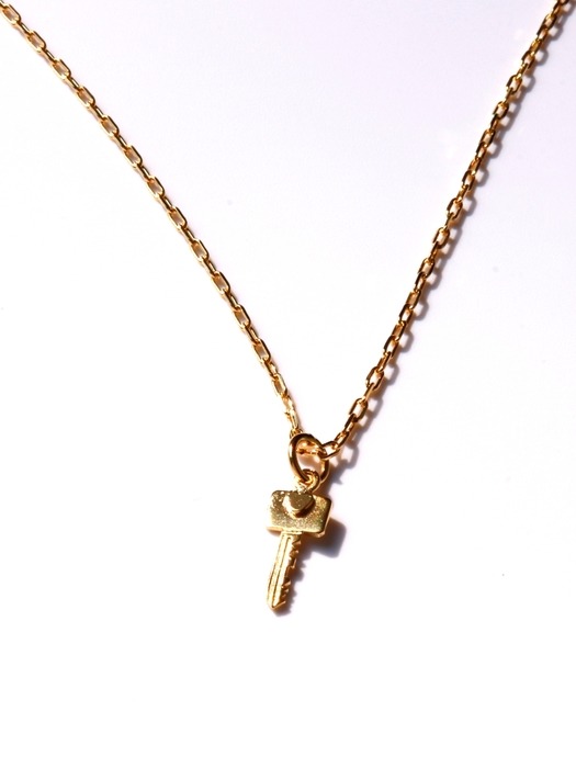 Mini key pendant simple Necklace 미니 키 팬던트 포인트 체인 목걸이
