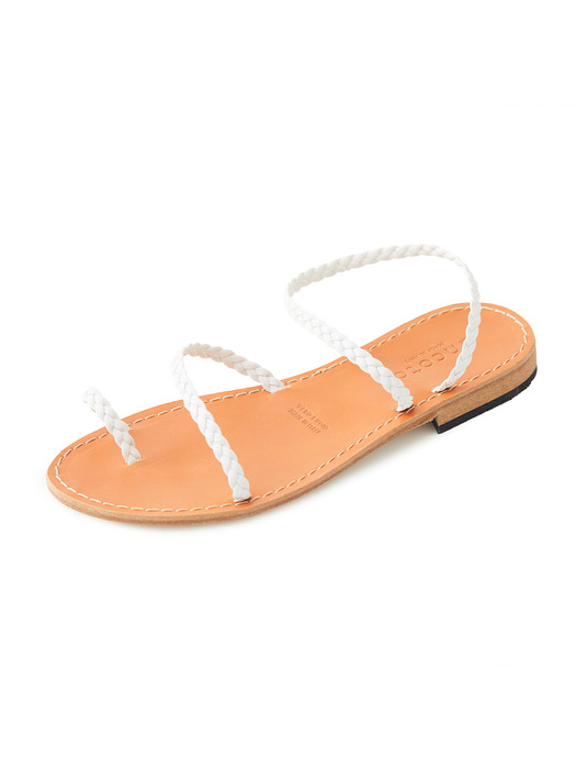 [리퍼브] SIMPLE BRAIDED SANDALS_WHITE