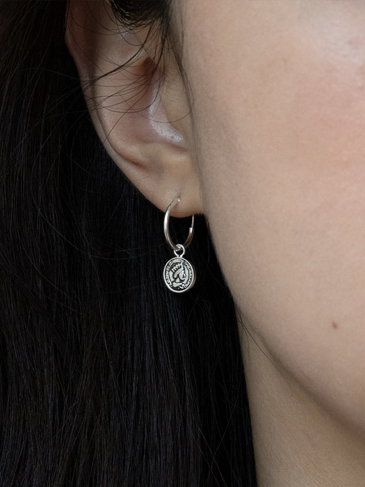 (SILVER925)S925_Coin Earring