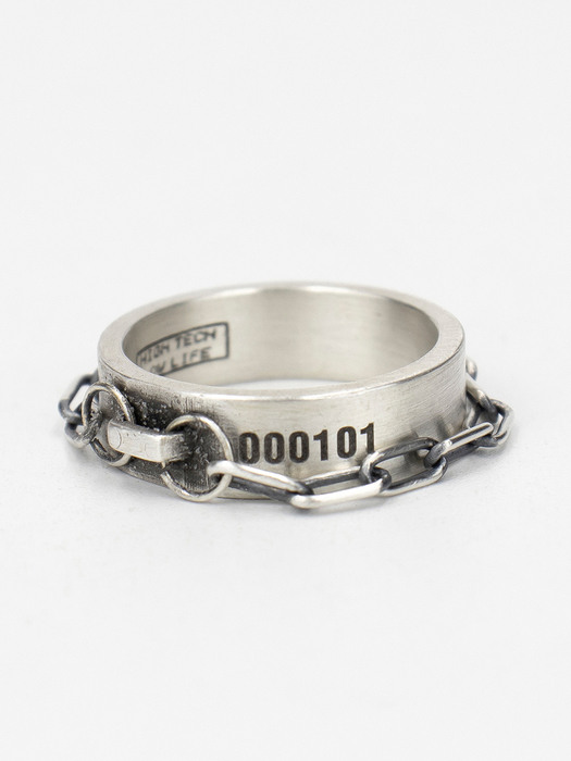 double chain ring large (silver 925)