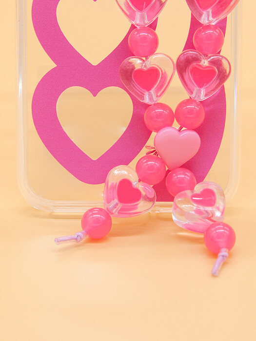 SUN CASE HEART BUBBLE PINK (JELLY CASE) 