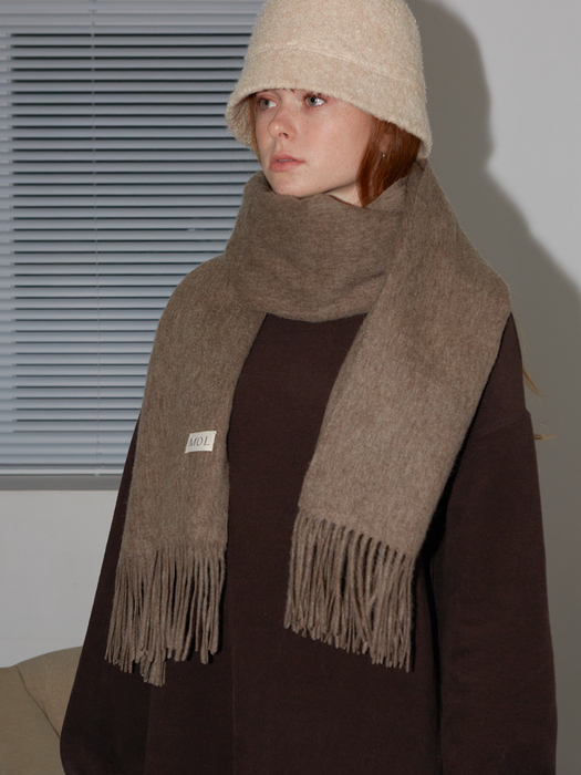 WOOL MUFFLER - MOCHA