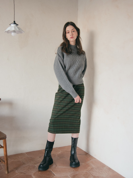 HALF POLA KNIT_CHARCOAL