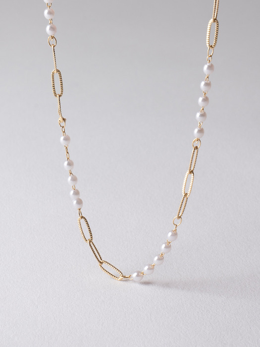 ARn20501_Pearl Link Chain Necklace