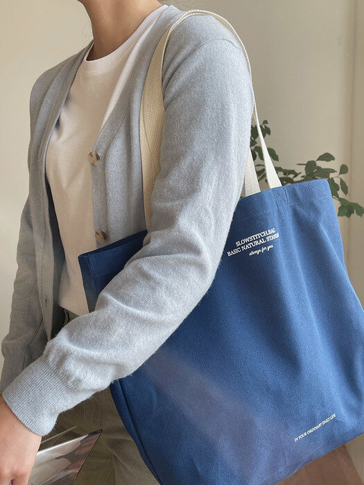 summer blue canvas bag