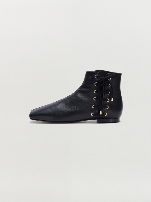 SADIE Lace-Up Ankle Boots - Black