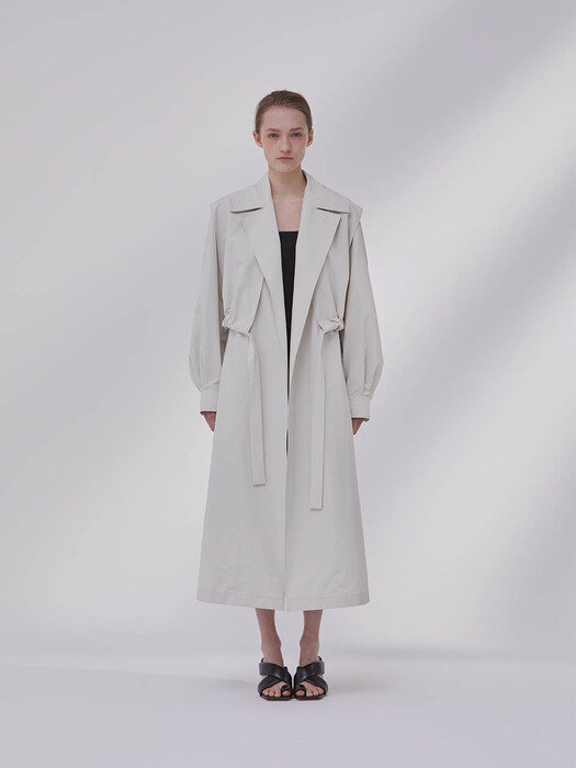 DEMERE LAYERED VEST TRENCH COAT (2colors)