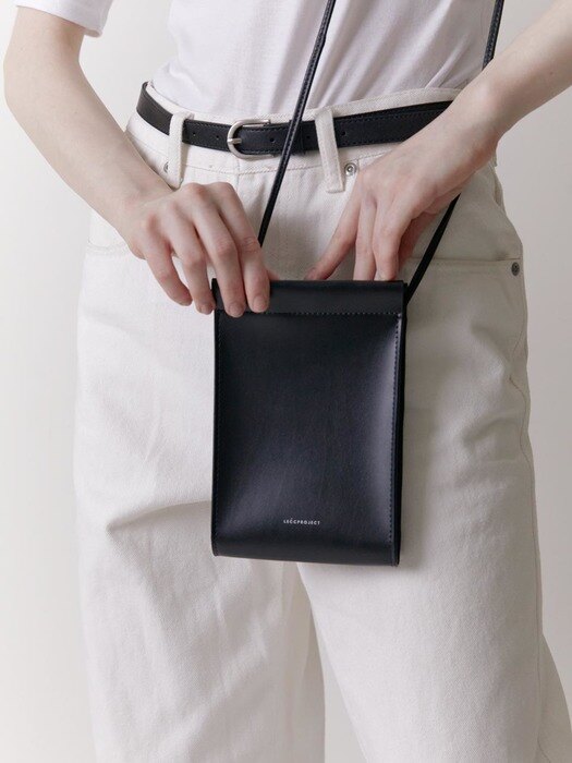 LOG PHONE BAG-Artificial Leather_BLACK
