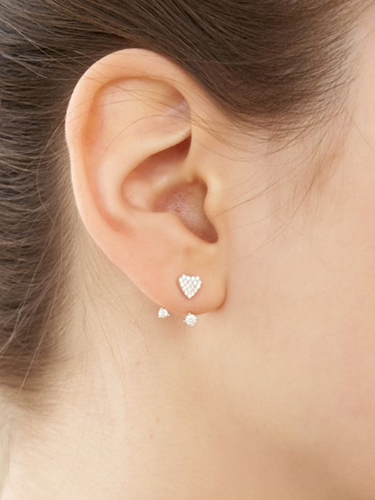 [Silver925]Petit Heart Ear Jacket earring_EC1722