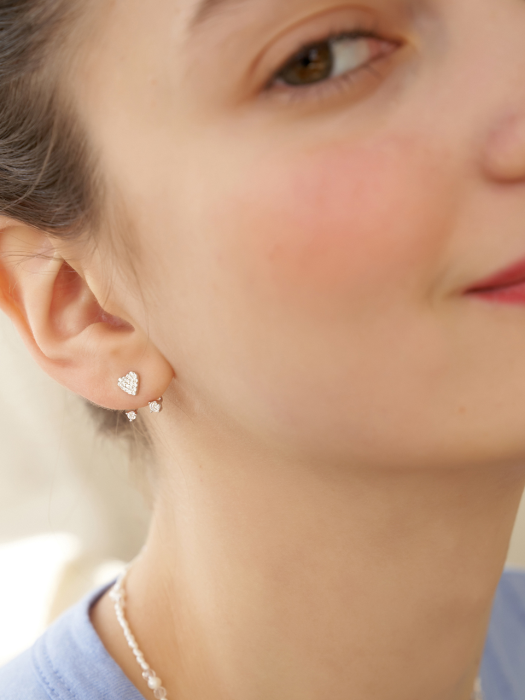 [Silver925]Petit Heart Ear Jacket earring_EC1722