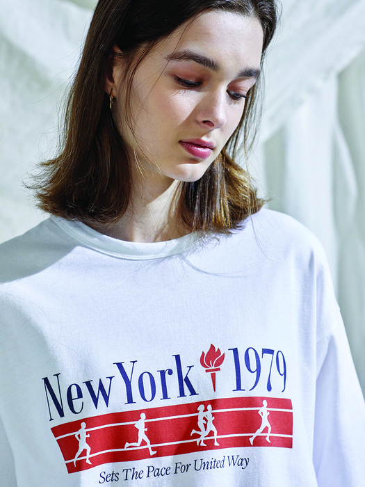 화이트 NEWYORK 1979 반팔 티셔츠