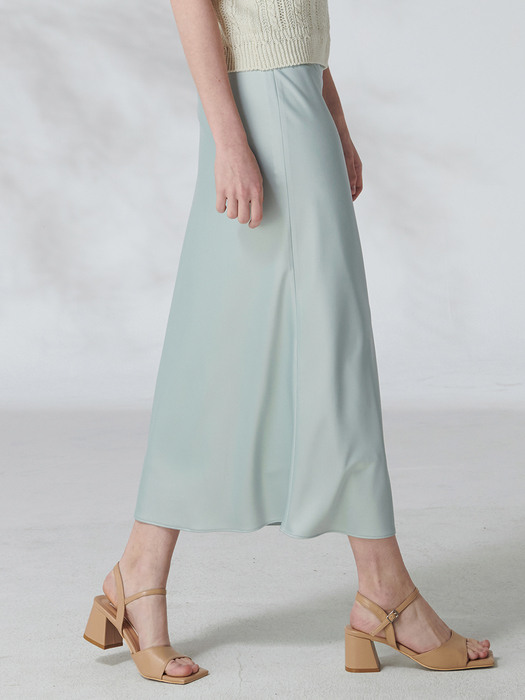 ONOF bias silket skirt (mint)