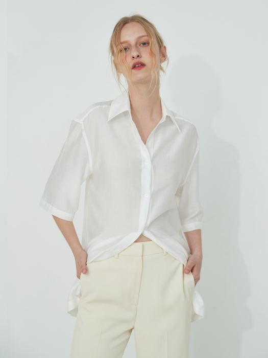 SILK TOUCH SHORT-SLEEVED SHIRTS_WHITE